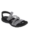 Skechers Womens Reggae Slim - Sweet Route Womens Sandal - Black -Sale Shoes Store US 01 202492 00
