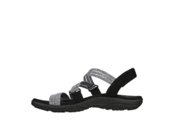Skechers Womens Reggae Slim - Sweet Route Womens Sandal - Black -Sale Shoes Store US 01 202492 02