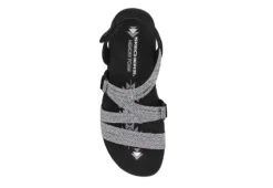 Skechers Womens Reggae Slim - Sweet Route Womens Sandal - Black -Sale Shoes Store US 01 202492 03