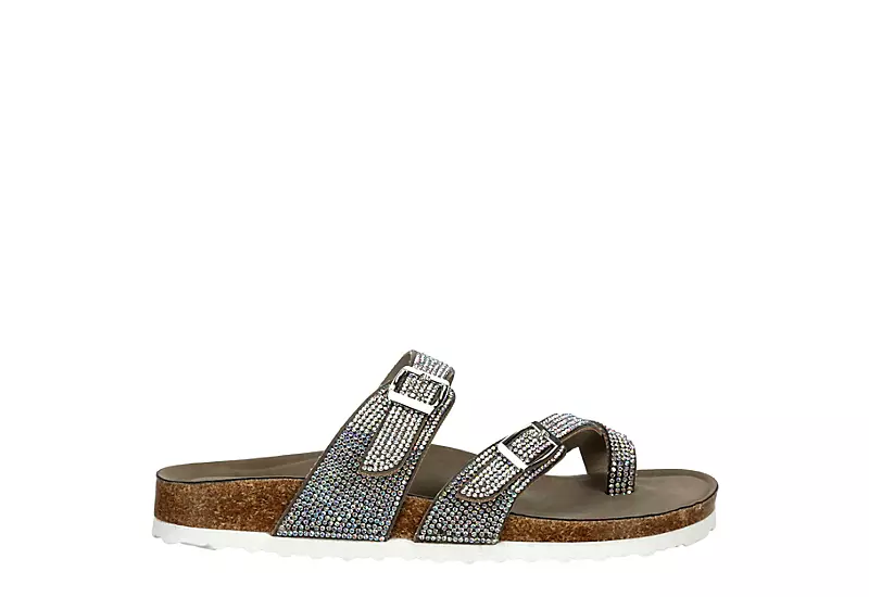 Madden Girl Womens Brycee Footbed Sandal - Med Metallic 4 Madden Girl Womens Brycee Footbed Sandal - Med Metallic - Image 2