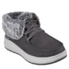 Skechers Womens Skipper Wave Cozy Queen Lace-up Fur Boot - Dark Grey -Sale Shoes Store US 01 302635 00