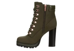 Limelight Womens Halle Lace-up Boot - Olive -Sale Shoes Store US 01 302780 03