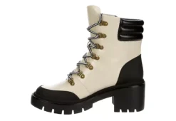 Michael By Michael Shannon Womens Natacha Lace-up Boot - Ivory -Sale Shoes Store US 01 302785 03